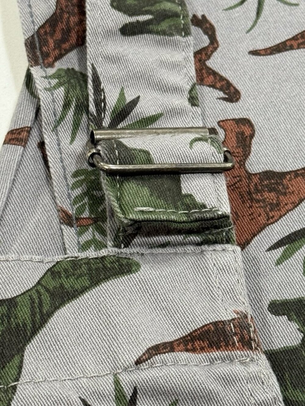 Run & Fly Adventure Dinosaur Stretch Dungarees Gray Overalls Size XS - Picture 5 of 9